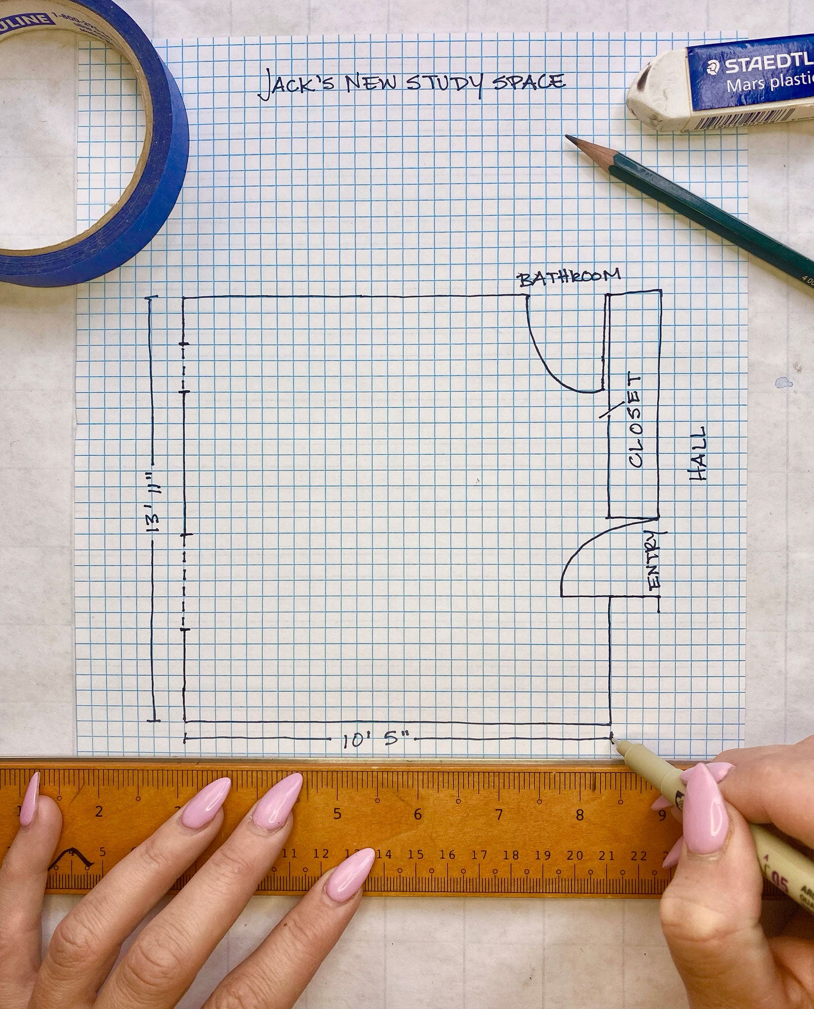 A Hand Drawn Floor Plan Sketch