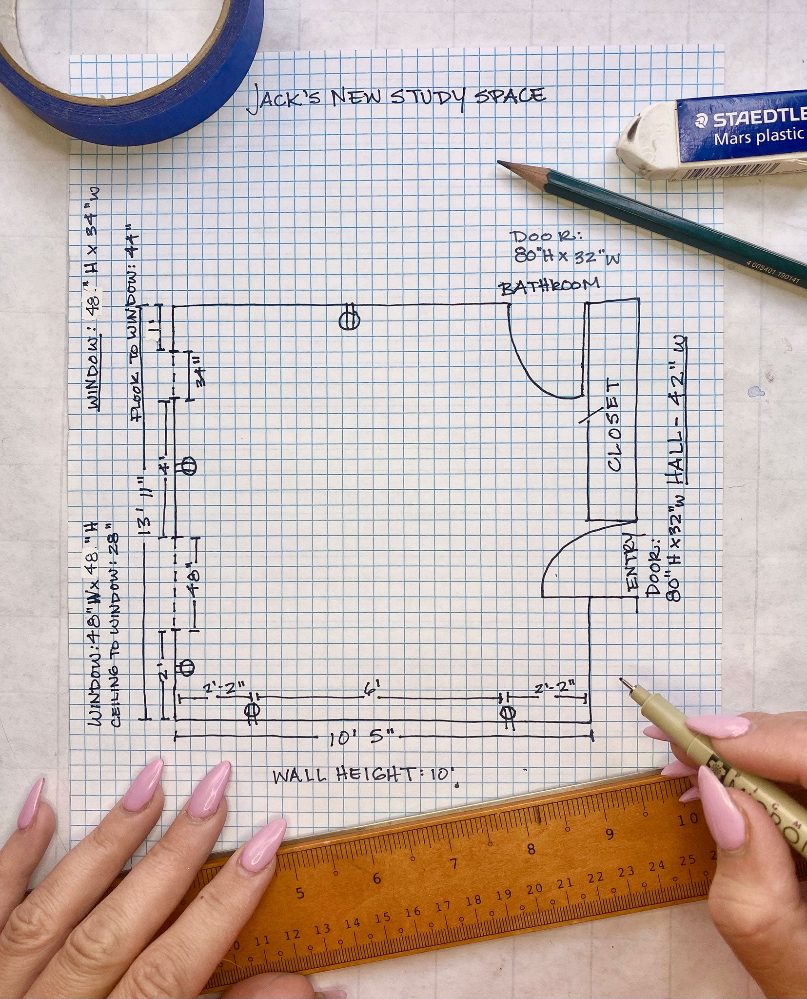 A Hand Drawn Floor Plan Sketch