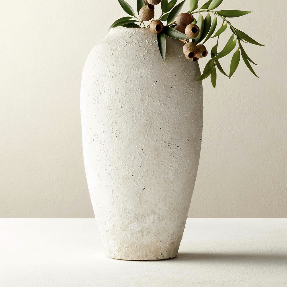 Torino Textured White Vase