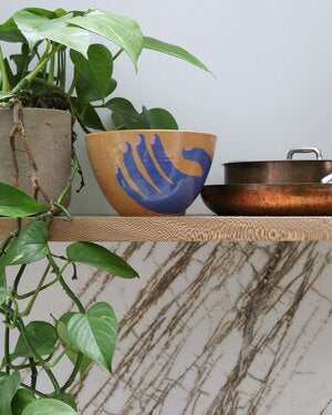 Blue 'Hands On' Bowl by ELOEIL, a new tribe