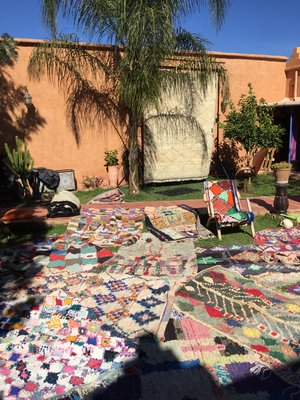 A New Tribe Moroccan rugs outdoors