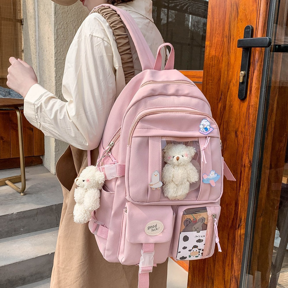 Girls Backpack, School Backpacks 16*11.5*7.5in for Girls, Cute Book Bag  with Compartments for Teen Girl Kid Students Elementary Middle School,  Kids