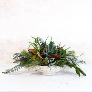 Faux Real Evergreen Holiday Centerpiece Drop In FR-3