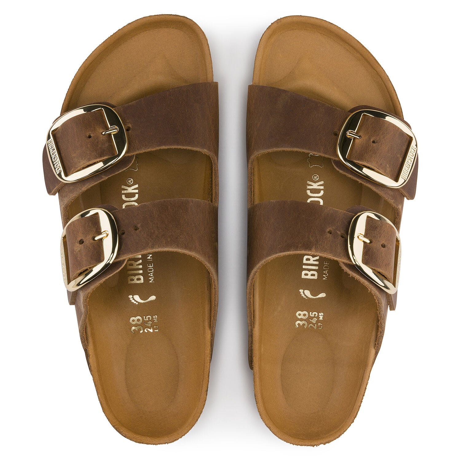 birkenstock arizona big buckle cognac