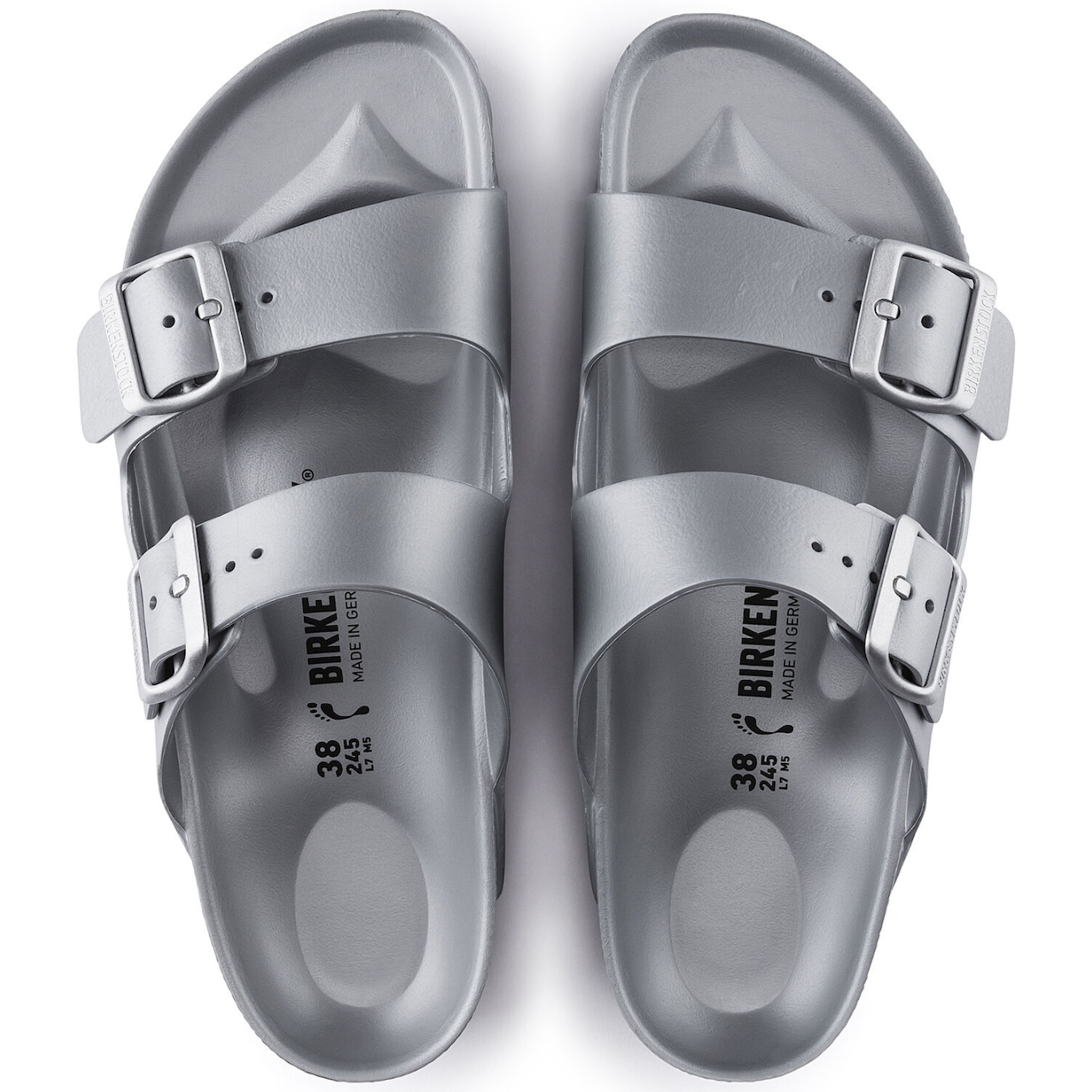 birkenstock eva metallic silver