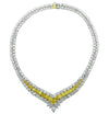 80.81 Carat GIA Certified Fancy Intense Yellow And White Diamond Necklace -V30554