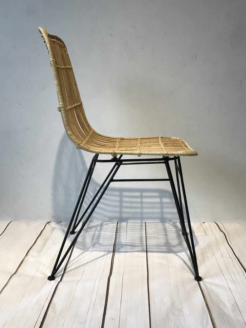 Espresso rattan dining chair, Natural – Hemma Online Furniture Store