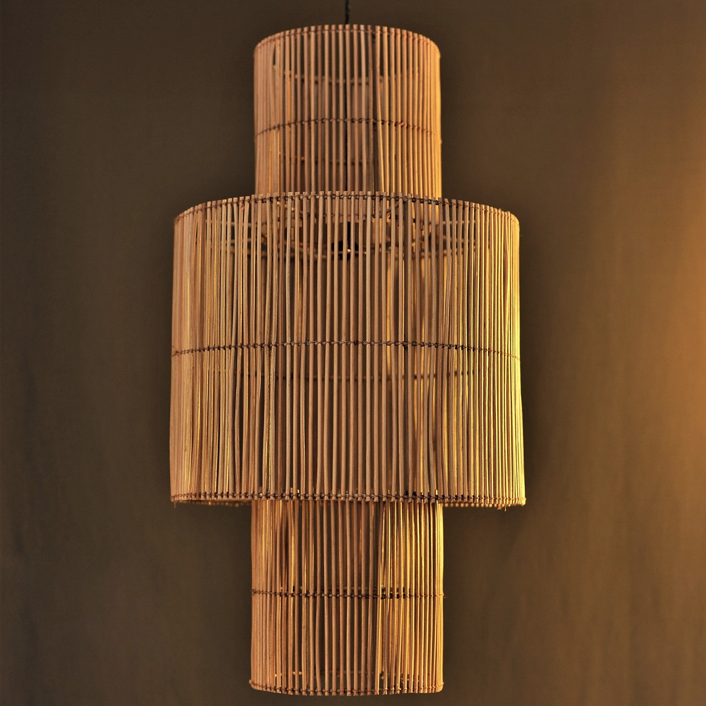 rattan lampshade small