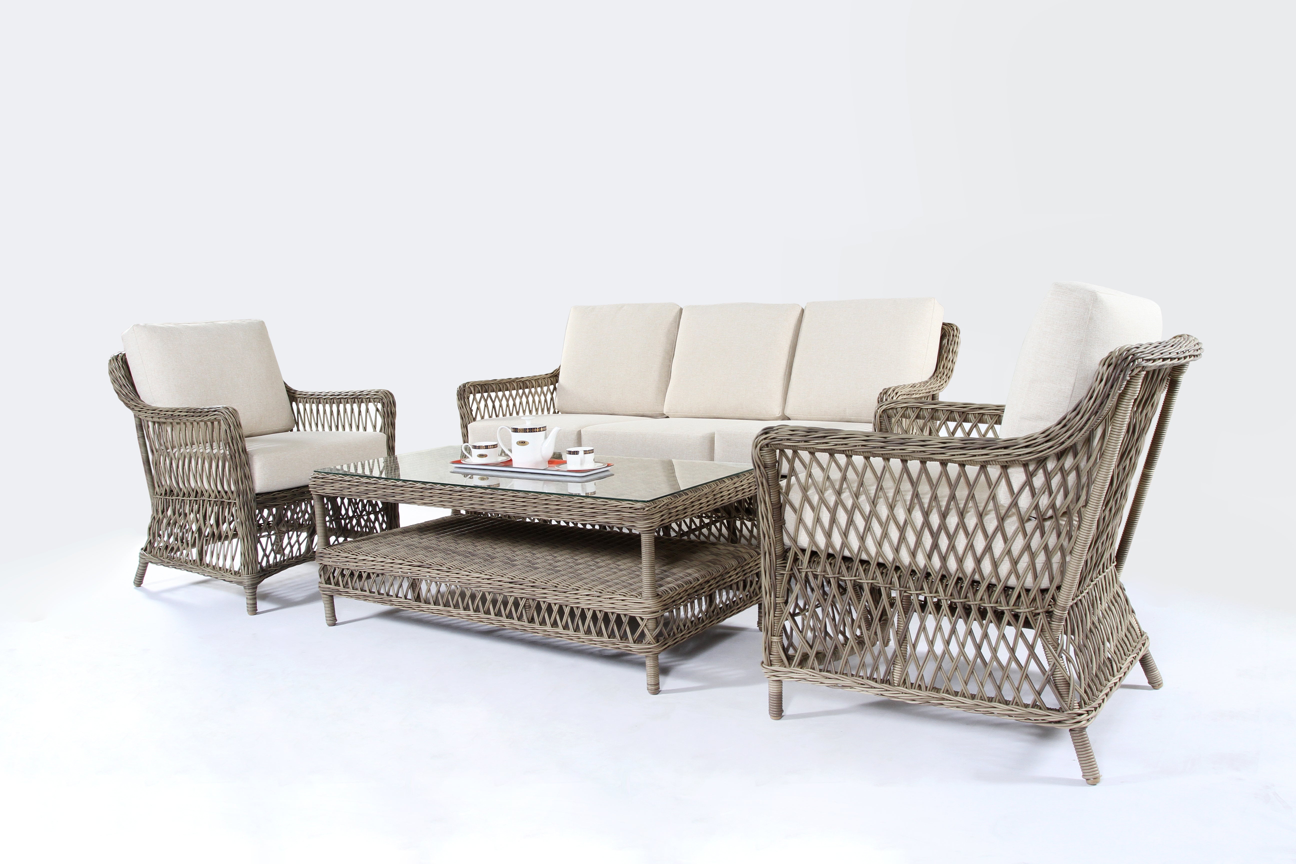 Rhode Island Synthetic Rattan Sofa Set Hemma Online Furniture