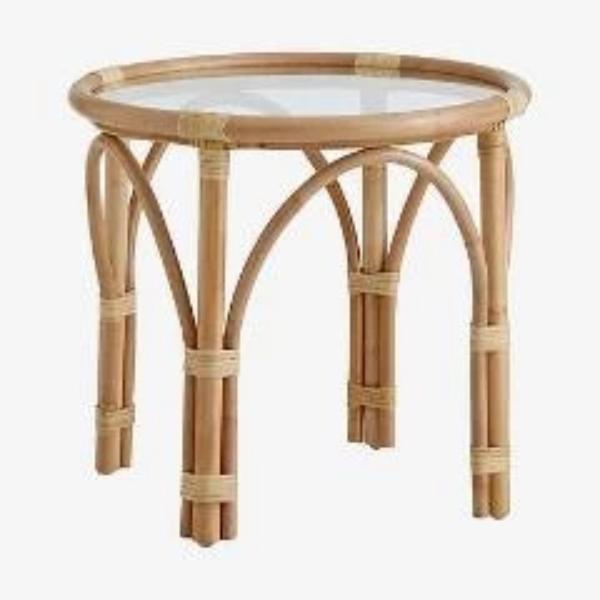 rattan lamp table