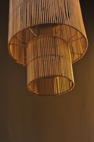 rattan lampshade small