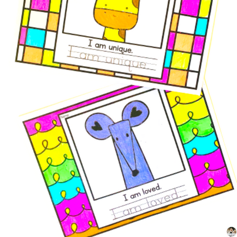 Kindergarten coloring pages positive affirmations