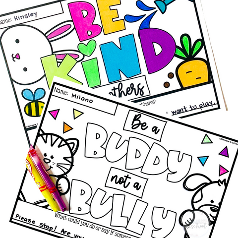 Kindness coloring pages for kids