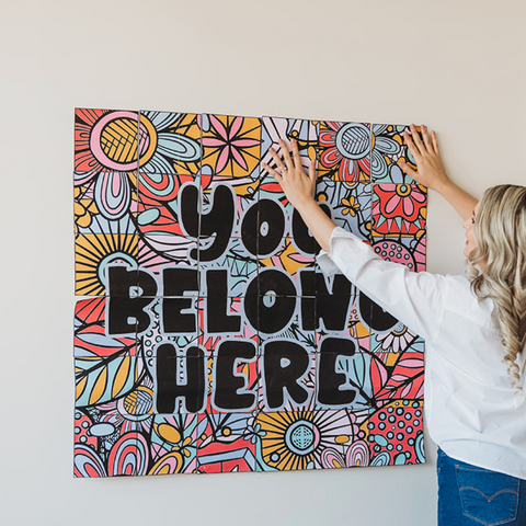 You Belong Here Collaborative Art for Counseling OFfices and Classroom Decor