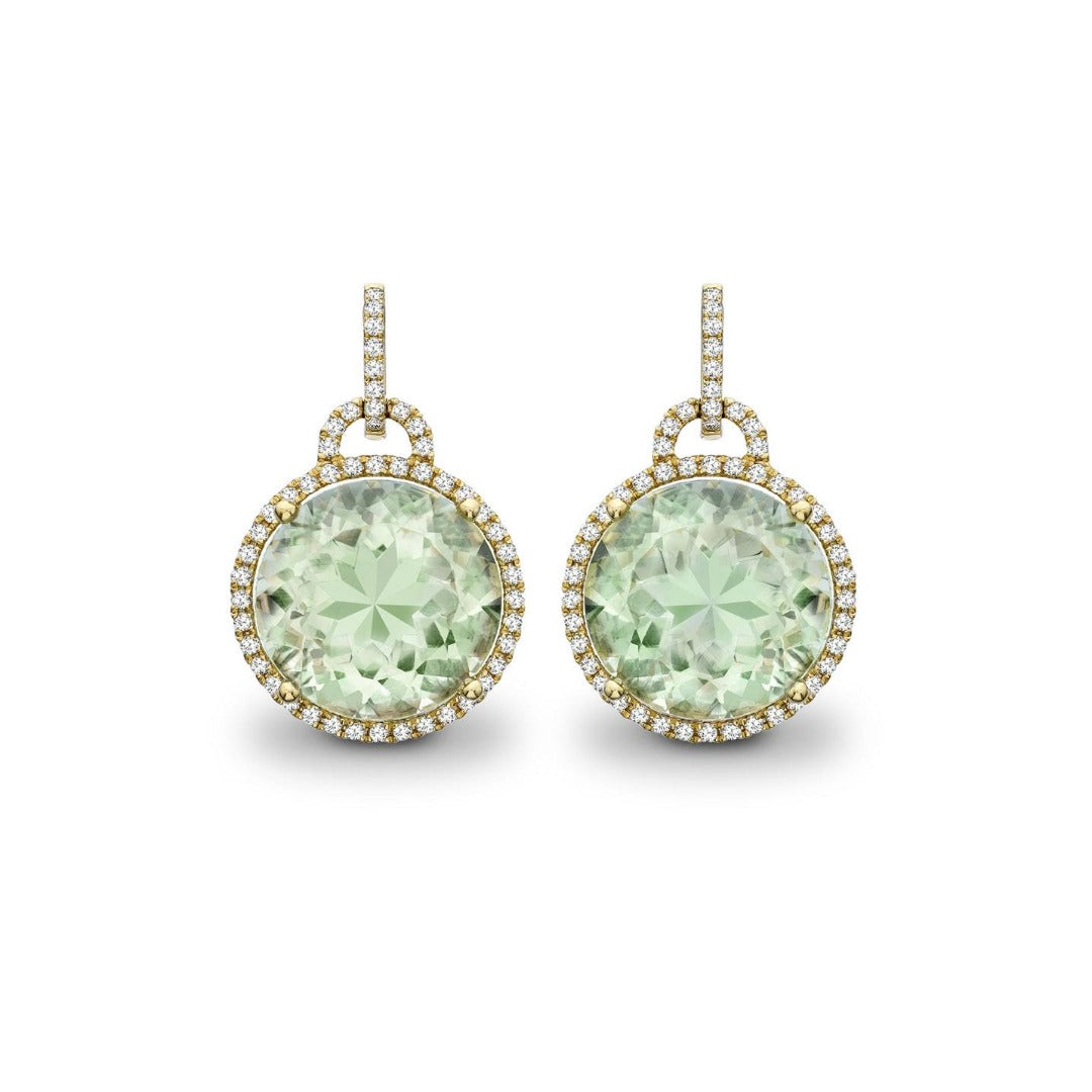 Grace Round Green Amethyst Drop Earrings – Kiki McDonough Ltd