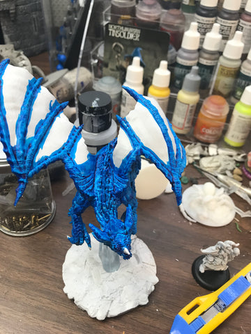 Blue Dragon with base coats