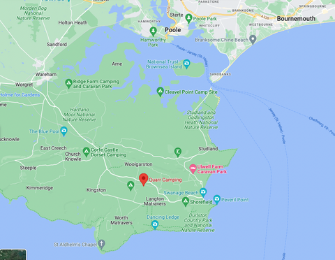 Quarr Camping Googles Maps Location