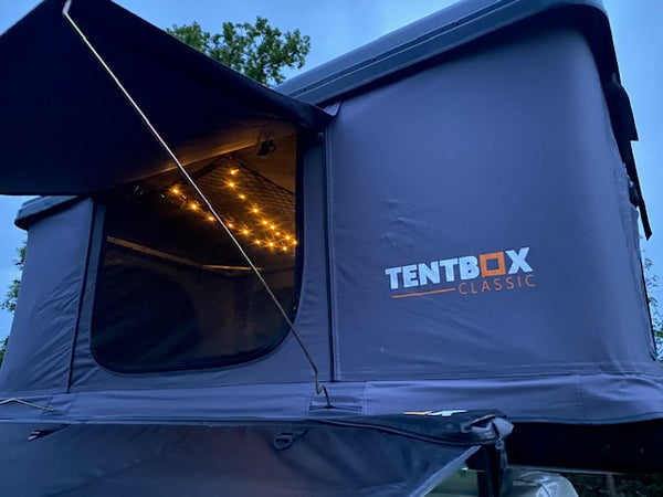 TentBox Classic open Rain fly
