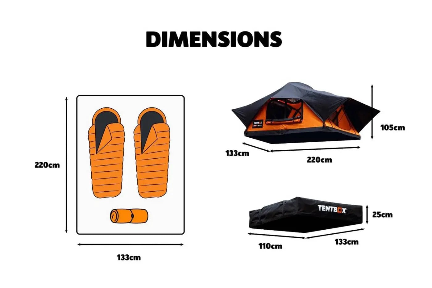 TentBox Lite 2.0 Dimensions