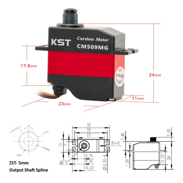 CM509MG Servo Size