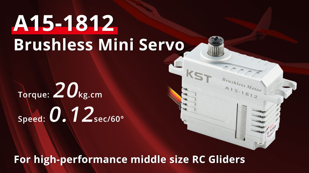 A15-1812 Brushless Mini Servo 1.8N.m 0.12sec/60° for RC Gliders – KST-Servo