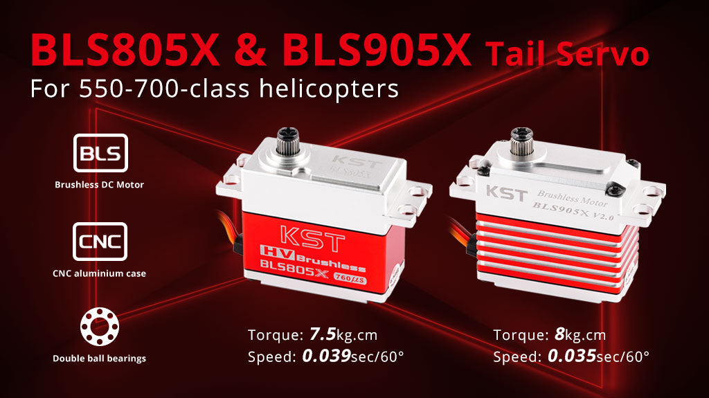 BLS905X Brushless Tail Servo 8kg.cm 0.035sec/60° for 550-700 Helicopters