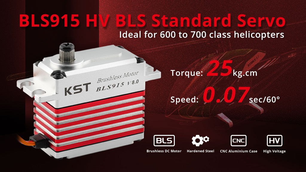 BLS915 Brushless HV Metal Servo 25kg.cm 0.07sec/60°