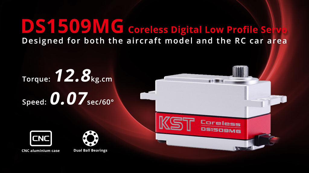 DS1509MG Metal Gear Coreless Digital Servo 12.8kg.cm 0.07sec for Aircraft RC Cars
