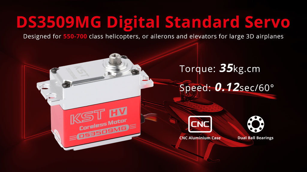 DS3509MG Digital HV Metal Gear Servo 35kg.cm 0.12sec for RC Airplanes