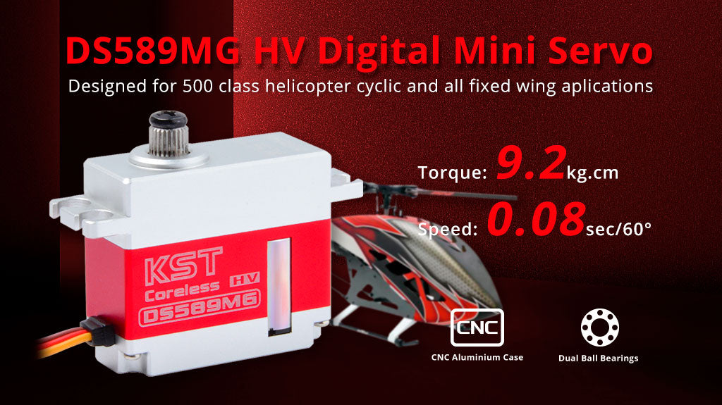 DS589MG Digital HV Metal Gear Servo 9.2kg.cm 0.08sec for RC Helicopter