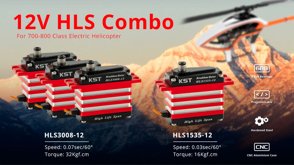 HLS Combo 12V Brushless Servos