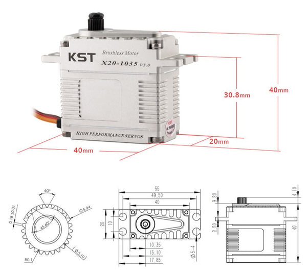 X20-1035 Servo Size