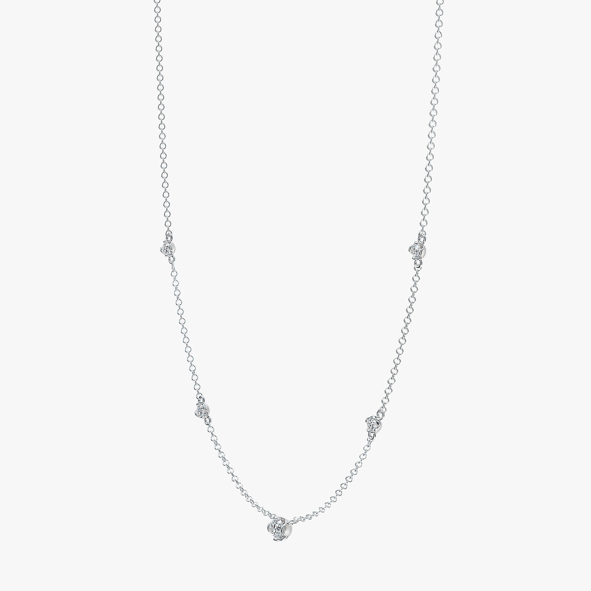 CD Diamond Pendant Necklace Silver