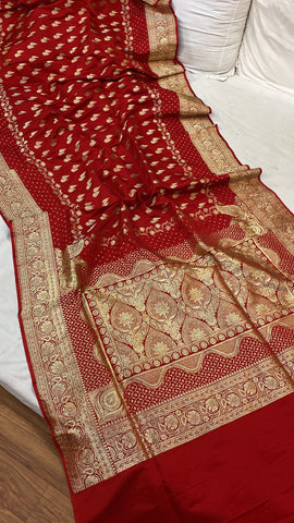 A beautiful Banarasi silk saree with intricate designs and rich colors. Perfect for any special occasion.