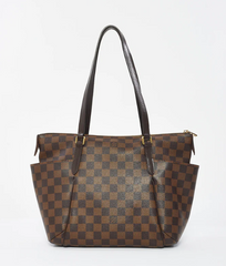 louis vuitton bag damier tote bag brown leather