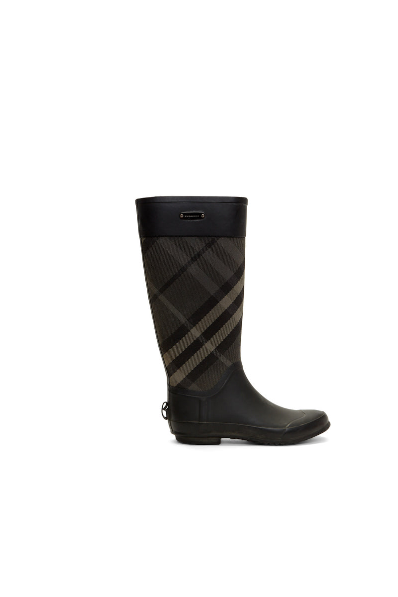 Burberry Black Nova Check Rain Boots - 38 – RETYCHE