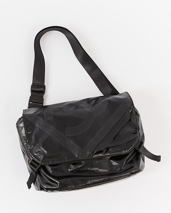 Chanel Black Coated Canvas Sport CC Logo Messenger Bag – RETYCHE