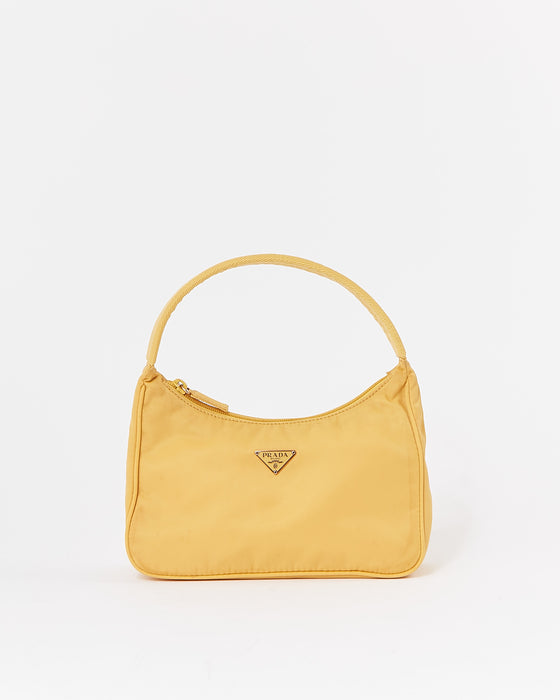Prada Yellow Nylon Tessuto Mini Hobo Shoulder Bag – RETYCHE