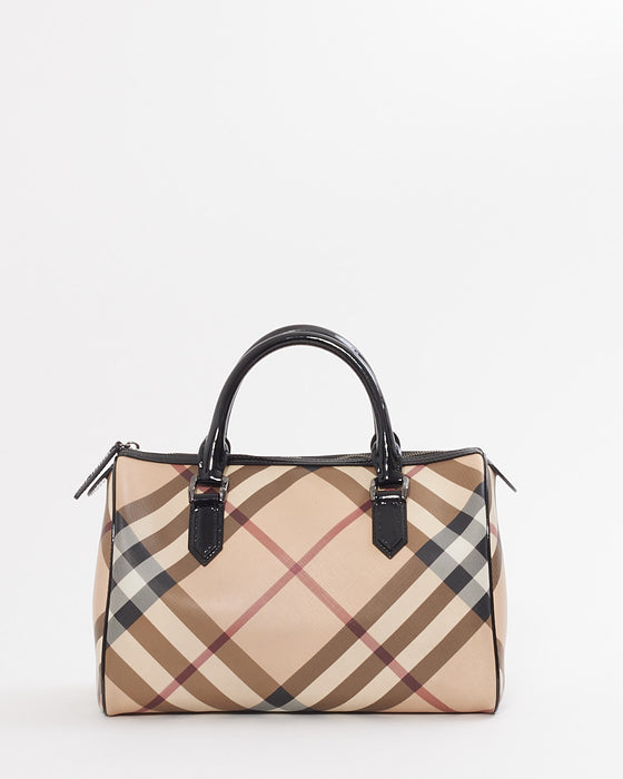 Burberry Beige Nova Check Coated Canvas Bowling Bag – RETYCHE