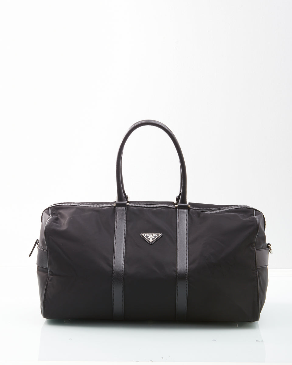 Prada Black Nylon Tessuto Travel Duffle Bag – RETYCHE