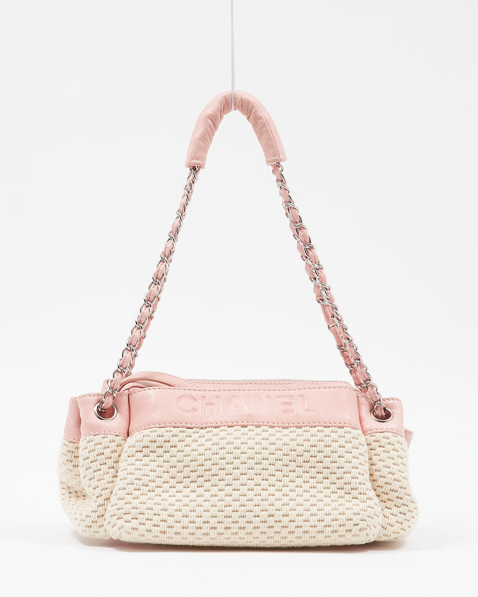 Chanel Cream Knit and Pink Lax Accordion Shoulder Bag – RETYCHE