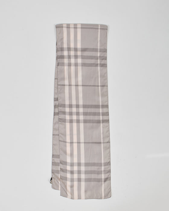 Burberry Grey & Pink Silk Scarf – RETYCHE