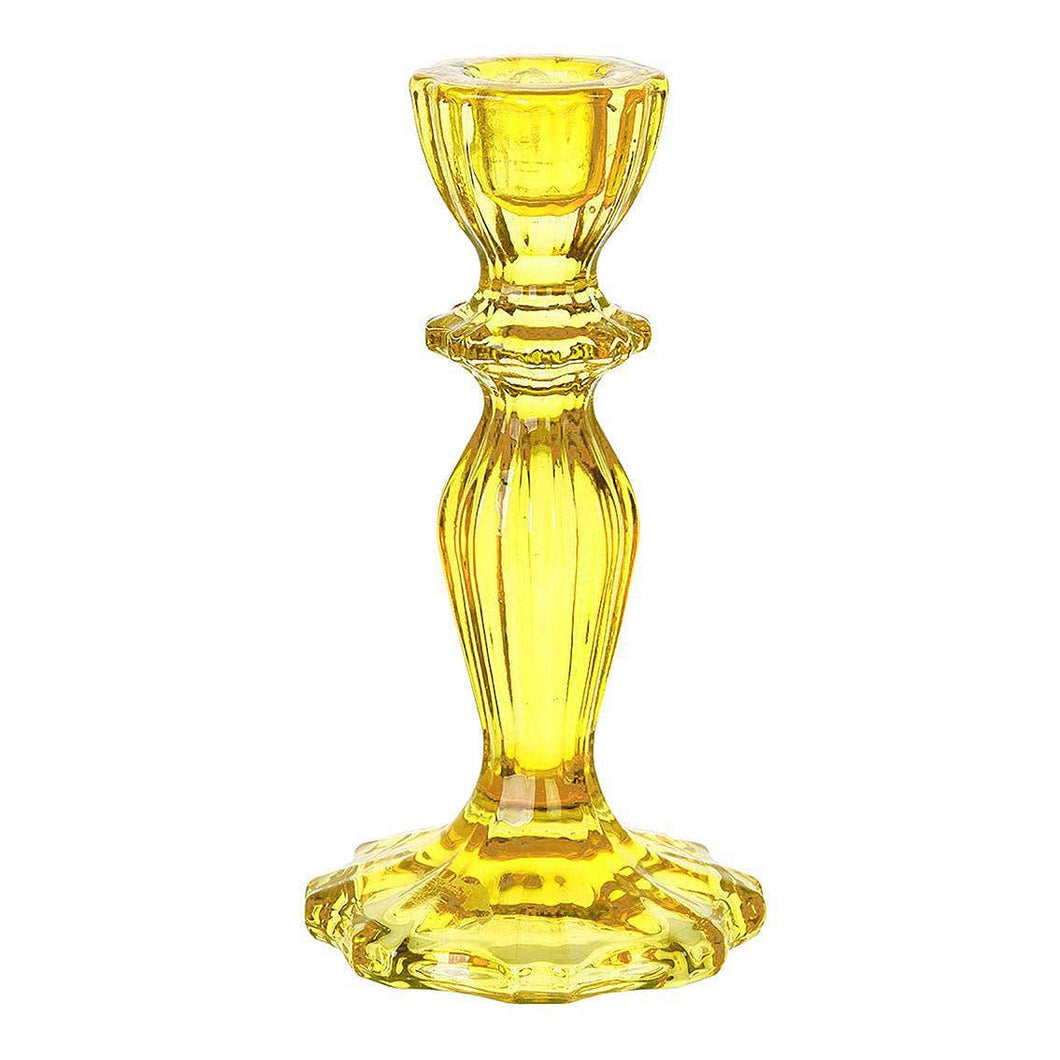 Talking Tables - Yellow Glass Candlestick Holder