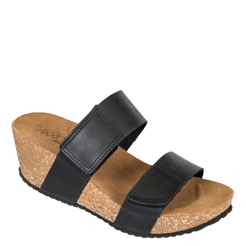 Autumn in Black Wedge Sandals | Women's 