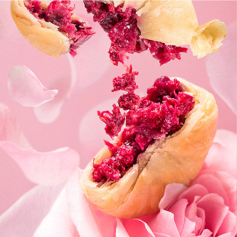 昆明冠生园玫瑰鲜花饼25g*24枚礼盒云南特产零食品小吃传统糕点心