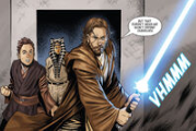 During the operation to Dallenor, Kenobi shows off his lightsaber.