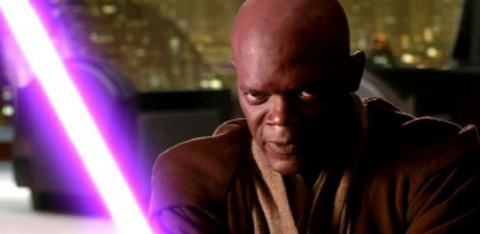 Why is Mace Windu the only one with a purple lightsaber?