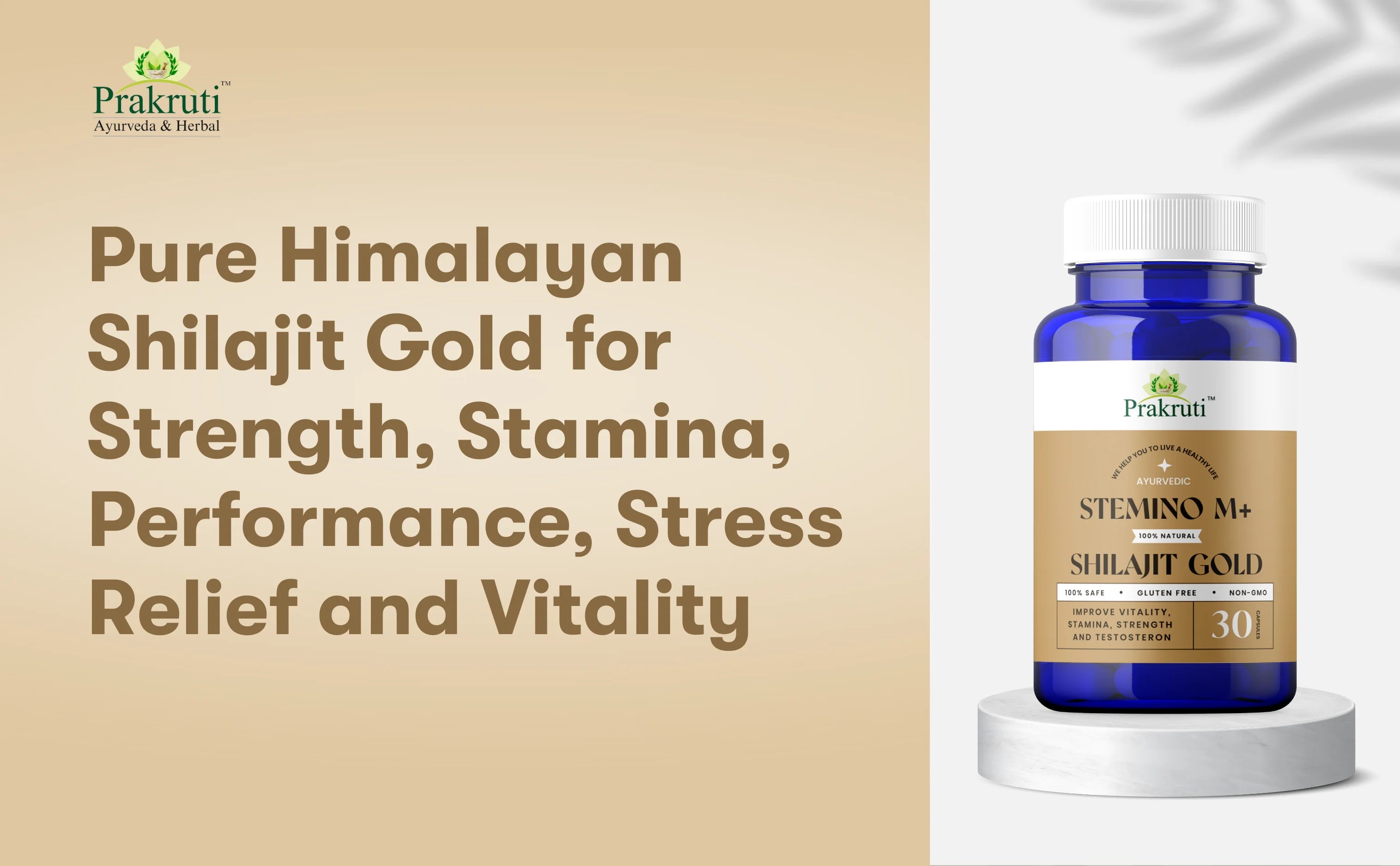 Shilajit Gold, Ashwagandha, and Safed Musli for immunity
