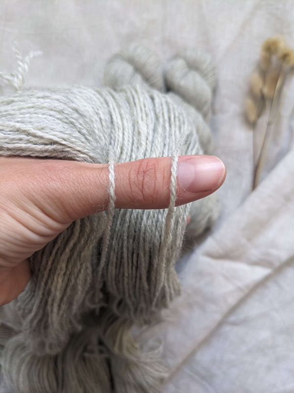 ORGANIC SNOWBIRD Undyed Fingering Weight Merino Wool and Nylon