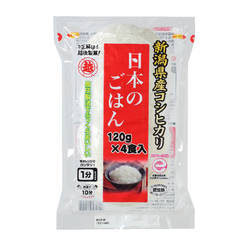 合計48食　–　日本のごはん　越後製菓　小竹食品　120g×4食×12袋入　新潟産地直送　オンラインショップ